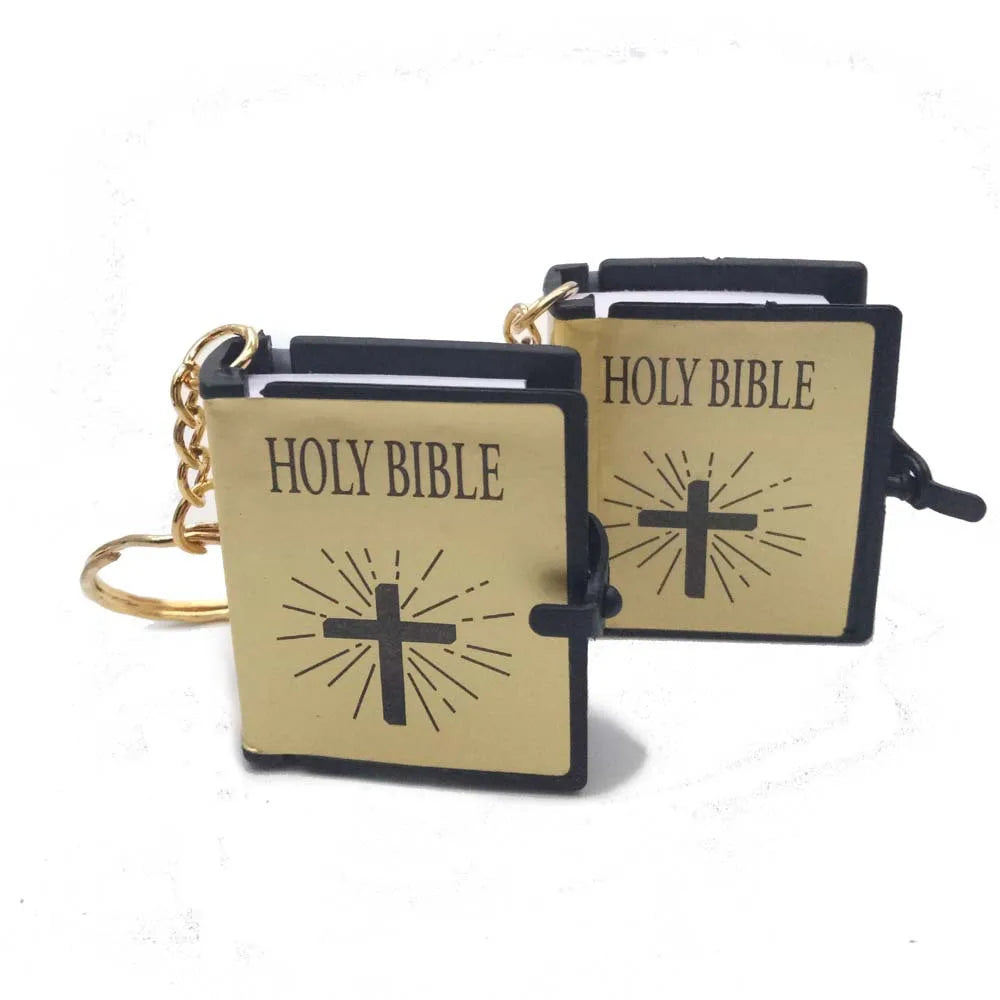 10pcs/lot Mini HOLY Bible Keychain