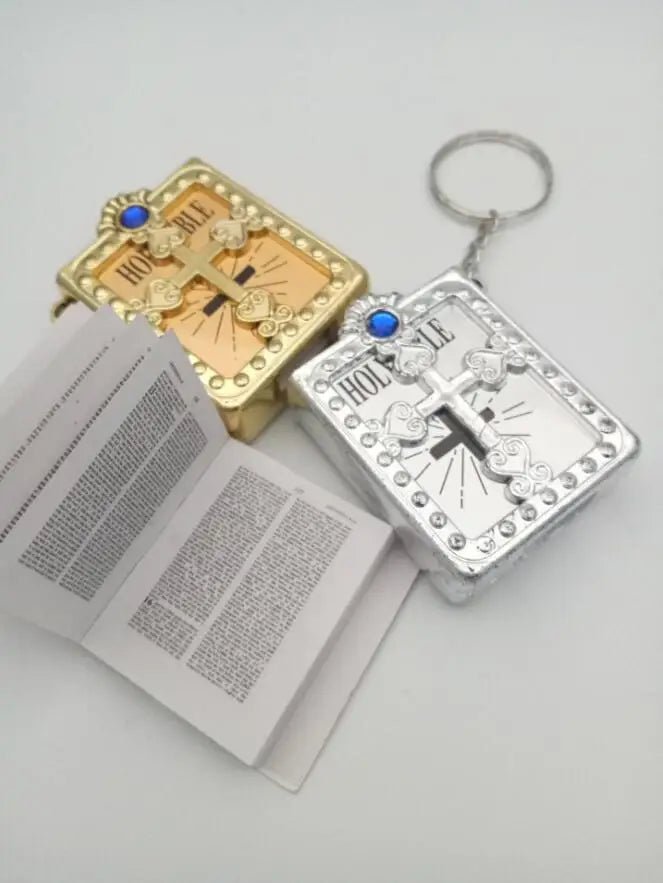 10pcs/lot Mini HOLY Bible Keychain