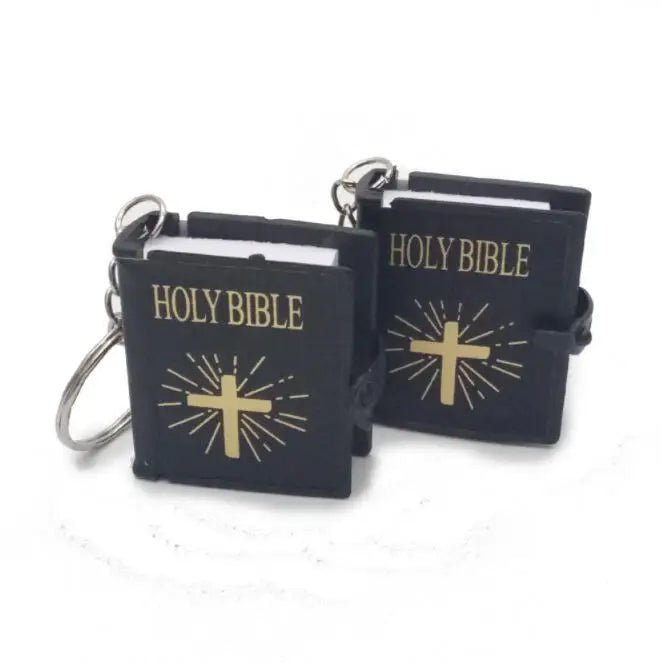 10pcs/lot Mini HOLY Bible Keychain