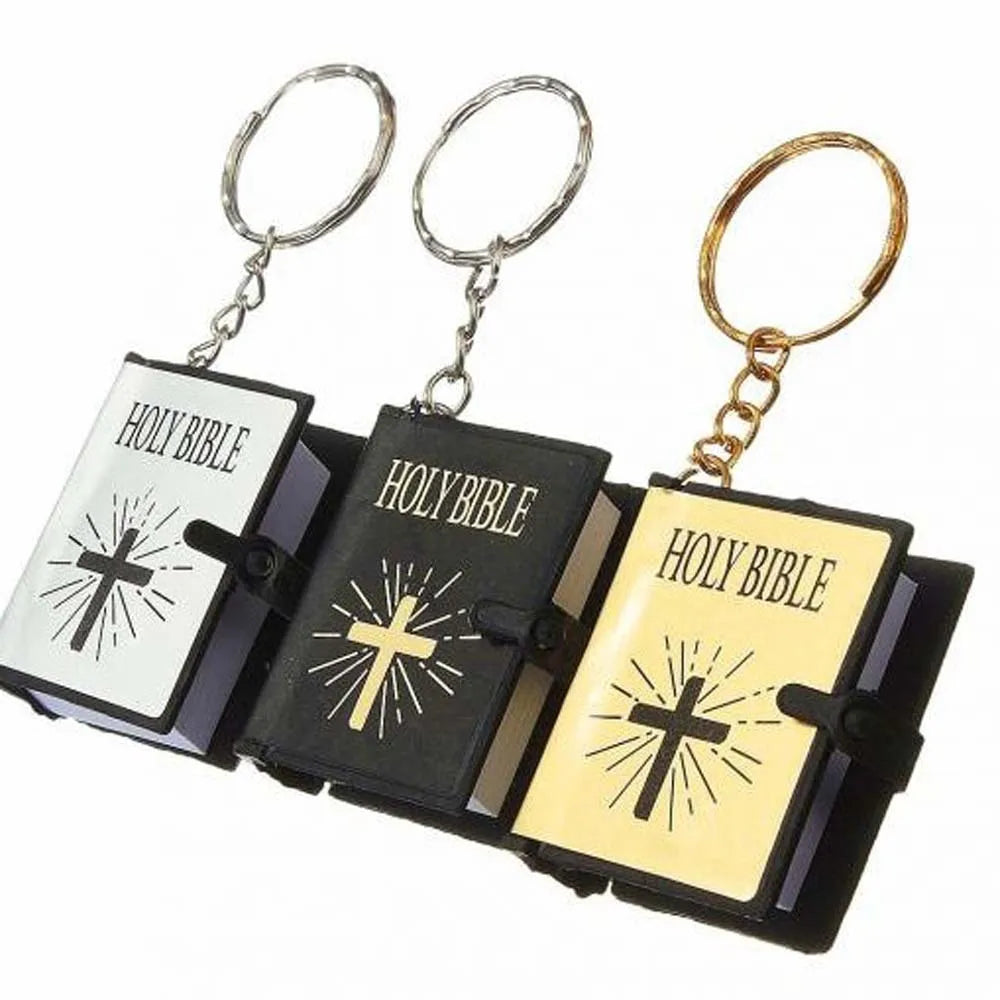 10pcs/lot Mini HOLY Bible Keychain